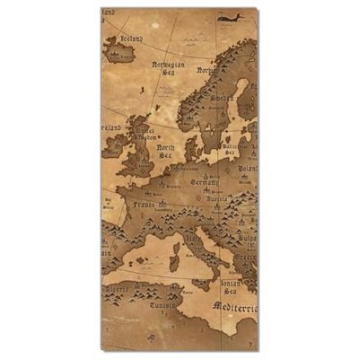 Wallario Selbstklebende Türtapete Alte Weltkarte Karte von Europa in englisch Türposter 93 x 205 cm Abwischbar, rückstandsfrei zu entfernen Wallario Selbstklebende Türtapete Alte Weltkarte Karte von Europa in englisch Türposter 93 x 205 cm Abwischbar, rückstandsfrei zu entfernen