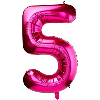 Unique Party Supplies 55735 Riesenzahl 5 Luftballon 86 cm Rosa Unique Party Supplies 55735 Riesenzahl 5 Luftballon 86 cm Rosa