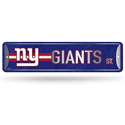 Rico Industries NFL New York Giants Home Decor Metall-Straßenschild (10,2 x 38,1 cm) – ideal für Zuhause, Büro, Schlafzimmer und Männerhöhle – hergestellt Rico Industries NFL New York Giants Home Decor Metall-Straßenschild (10,2 x 38,1 cm) – ideal für Zuhause, Büro, Schlafzimmer und Männerhöhle – hergestellt