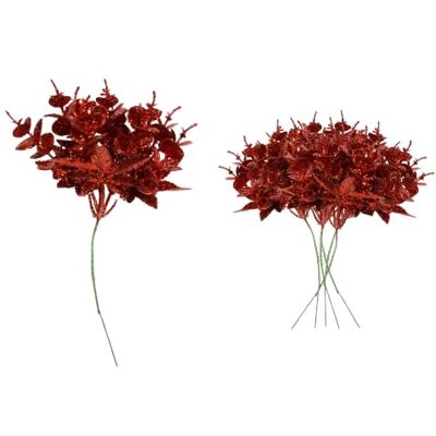 SHATCHI Weihnachtsbaum-Eukalyptus-Ahornblatt-Stiele, 17 cm, Champagner, 6 Stück Glitzernde künstliche Blätter zum Dekorieren von Weihnachtsbäumen, Kränzen, Girlanden, Vase, DIY Handwerk SHATCHI Weihnachtsbaum-Eukalyptus-Ahornblatt-Stiele, 17 cm, Champagner, 6 Stück Glitzernde künstliche Blätter zum Dekorieren von Weihnachtsbäumen, Kränzen, Girlanden, Vase, DIY Handwerk