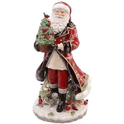 Goebel Fitz & Floyd Christmas Collection Santa mit Baum Rot Figur Goebel Fitz & Floyd Christmas Collection Santa mit Baum Rot Figur