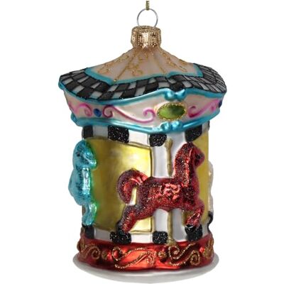 HD Collection Christbaumschmuck 12cm Glas Pferdekarussell Figur zum Aufhängen handbemalt & mit Glitzer Weihnachtsbaum Anhänger für Weihnachten Christbaumanhänger & Weihnachtsbaumschmuck Karussell HD Collection Christbaumschmuck 12cm Glas Pferdekarussell Figur zum Aufhängen handbemalt & mit Glitzer Weihnachtsbaum Anhänger für Weihnachten Christbaumanhänger & Weihnachtsbaumschmuck Karussell