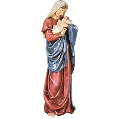 Avalon Gallery Inspirierende katholische Figur von Michael Adams – geformte Harzstatue, 58 cm, Mutterkuss Avalon Gallery Inspirierende katholische Figur von Michael Adams – geformte Harzstatue, 58 cm, Mutterkuss