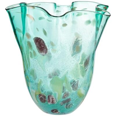 ART Vase Spring aus Glas grün Höhe 26cm x Breite 24cm dekoratives Design wasserdichte Dekovase ART Vase Spring aus Glas grün Höhe 26cm x Breite 24cm dekoratives Design wasserdichte Dekovase