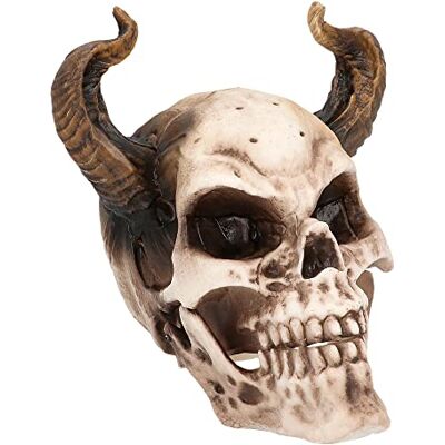 Boland 73082 Totenkopf Teufel Deko, 20 cm, Dekofigur, Schädel mit Hörnern, Dekoration, Halloween Deko, Party Deko Boland 73082 Totenkopf Teufel Deko, 20 cm, Dekofigur, Schädel mit Hörnern, Dekoration, Halloween Deko, Party Deko