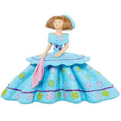 DRW Figur Einer klassischen Menina aus Harz mit hellblauem Kleid, 12 x 18 x 25 cm DRW Figur Einer klassischen Menina aus Harz mit hellblauem Kleid, 12 x 18 x 25 cm