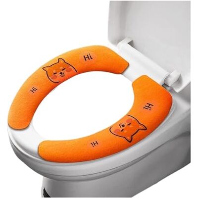 SQQCREATO Toilettensitzbezug 2 Stück/Set WC-Aufkleber-Sitzbezüge Wiederverwendbares waschbares wasserdichtes Kissen Universal(Orange Shiba Dog-L) SQQCREATO Toilettensitzbezug 2 Stück/Set WC-Aufkleber-Sitzbezüge Wiederverwendbares waschbares wasserdichtes Kissen Universal(Orange Shiba Dog-L)