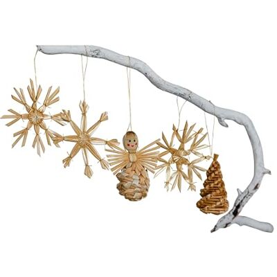 HEITMANN DECO Strohschmuck Set 32-teilig – Traditioneller Christbaumschmuck aus Naturstroh – Sterne, Kugeln & Zapfen mit Aufhängung für den Weihnachtsbaum HEITMANN DECO Strohschmuck Set 32-teilig – Traditioneller Christbaumschmuck aus Naturstroh – Sterne, Kugeln & Zapfen mit Aufhängung für den Weihnachtsbaum