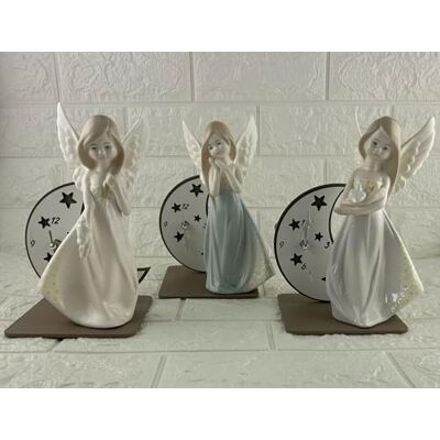Digiglio Bomboniere Bonboniere Uhr Mond Holz Taupe mit Fee Porzellan 3 sortiert mit Box Digiglio Bomboniere Bonboniere Uhr Mond Holz Taupe mit Fee Porzellan 3 sortiert mit Box