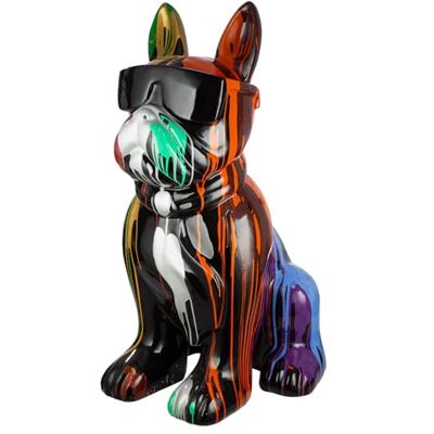 GILDE Figur Colores Bulldogge aus Kunstharz Mehrfarbig glänzend Höhe 122cm x Breite 98cm GILDE Figur Colores Bulldogge aus Kunstharz Mehrfarbig glänzend Höhe 122cm x Breite 98cm