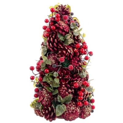 BigBuy Christmas Weihnachtsschmuck rot Mehrfarbig Kunststoff Schaum Tannenzapfen 18 x 18 x 30 cm BigBuy Christmas Weihnachtsschmuck rot Mehrfarbig Kunststoff Schaum Tannenzapfen 18 x 18 x 30 cm