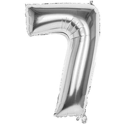 Boland Folienballon Zahl, Silber 86 cm, Silber, Zahlenballon, Nummer, Ballon, Luft, Geburtstag, Jubiläum Boland Folienballon Zahl, Silber 86 cm, Silber, Zahlenballon, Nummer, Ballon, Luft, Geburtstag, Jubiläum