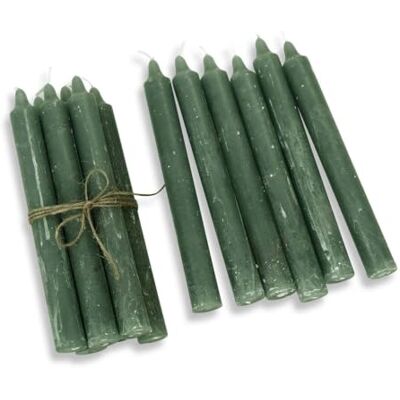 Loberon Kerze 12er Set Bauceau, grün Rustikales Finish von Hand Veredelt Durchgefärbt & Geruchsneutral Stabkerzen Paraffinwachs Loberon Kerze 12er Set Bauceau, grün Rustikales Finish von Hand Veredelt Durchgefärbt & Geruchsneutral Stabkerzen Paraffinwachs