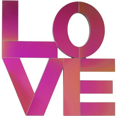 Kare Design Wandobjekt Love Letters, Pink, für Horizontale Wandmontage, Verspiegeltes Glas, Deko Objekt fürs Wohnzimmer und Schlafzimmer, Modernes Design, 90x90x2 cm (H/B/T) Kare Design Wandobjekt Love Letters, Pink, für Horizontale Wandmontage, Verspiegeltes Glas, Deko Objekt fürs Wohnzimmer und Schlafzimmer, Modernes Design, 90x90x2 cm (H/B/T)