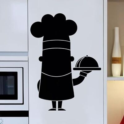 Ambiance Sticker Kreidetafel – Wandaufkleber, selbstklebend, abwischbar, Karikatur Küchenchef – 40 x 30 cm Ambiance Sticker Kreidetafel – Wandaufkleber, selbstklebend, abwischbar, Karikatur Küchenchef – 40 x 30 cm