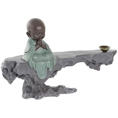 DRW Figur Mönch, Buddha, Halter und Zapfen, Kunstharz, 22 x 5,5 x 14 cm DRW Figur Mönch, Buddha, Halter und Zapfen, Kunstharz, 22 x 5,5 x 14 cm