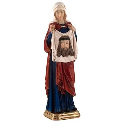 DRW Figur Santa Veronica Harz, handbemalt, 20 cm DRW Figur Santa Veronica Harz, handbemalt, 20 cm
