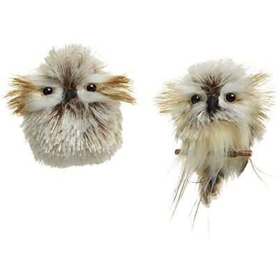 Decoris Christbaumschmuck Eule Plüsch/Kunstfell ca. 9cm x 1 Stück Sortiert Weihnachtskugeln Vogel braun Decoris Christbaumschmuck Eule Plüsch/Kunstfell ca. 9cm x 1 Stück Sortiert Weihnachtskugeln Vogel braun