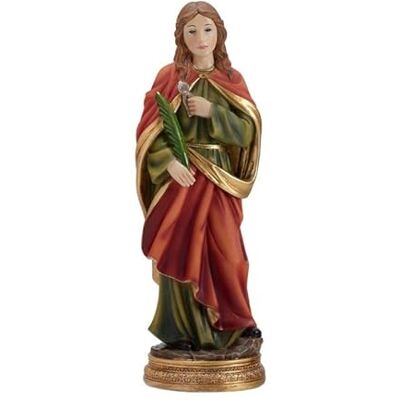 DRW Figur Santa Apolonia, handbemalt, Harz, 20 cm DRW Figur Santa Apolonia, handbemalt, Harz, 20 cm