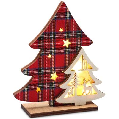 com-four ® LED Baum als dekorative Beleuchtung, Lichterbaum als Deko Weihnachtsbaum aus Holz LED-Beleuchtung als Stimmungslicht com-four ® LED Baum als dekorative Beleuchtung, Lichterbaum als Deko Weihnachtsbaum aus Holz LED-Beleuchtung als Stimmungslicht