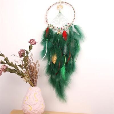 Herfair Traumfänger Mädchen Handgefertigt Dreamcatcher Weihnachtsdeko Feder Sechseckiger Kristallstern Traumfänger für Mädchen Weihnachts Geschenk (Ohne Licht) Herfair Traumfänger Mädchen Handgefertigt Dreamcatcher Weihnachtsdeko Feder Sechseckiger Kristallstern Traumfänger für Mädchen Weihnachts Geschenk (Ohne Licht)