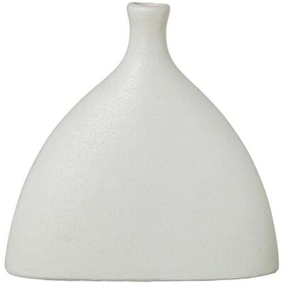 DRW Tischvase, moderner Stil, aus Keramik, cremefarben, 18 x 18 x 6 cm DRW Tischvase, moderner Stil, aus Keramik, cremefarben, 18 x 18 x 6 cm