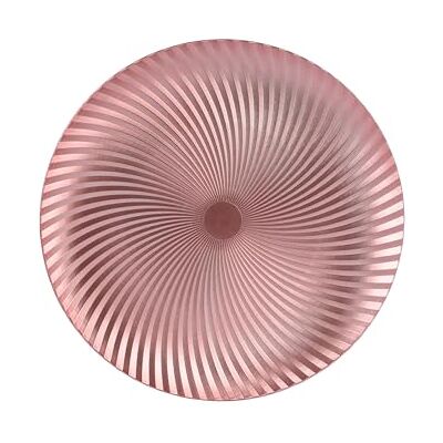 Kaemingk Dekoteller 33cm Kunststoff Spiralmuster Festliche Platzteller für Verschiedene Anlässe Tischdeko Unterteller für Hochzeit Jubiläum Weihnachten Weihnachtsteller Weihnachtsdeko Rosa Kaemingk Dekoteller 33cm Kunststoff Spiralmuster Festliche Platzteller für Verschiedene Anlässe Tischdeko Unterteller für Hochzeit Jubiläum Weihnachten Weihnachtsteller Weihnachtsdeko Rosa