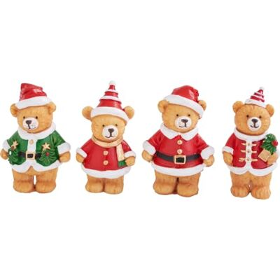 VBS Weihnachtsbären 4 STK Miniatur aus Polyresin Höhe 5.0 cm VBS Weihnachtsbären 4 STK Miniatur aus Polyresin Höhe 5.0 cm