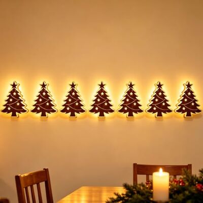 Generic 3D Beleuchteter Holz Rentier Weihnachtsdeko, Fliegender Santa Schlitten Warme Rückseitenbeleuchtung zum Aufkleben, LED-Rentier Deko aus echtem Holz, zum selbstklebenden Anbringen im Eingangsbereich Generic 3D Beleuchteter Holz Rentier Weihnachtsdeko, Fliegender Santa Schlitten Warme Rückseitenbeleuchtung zum Aufkleben, LED-Rentier Deko aus echtem Holz, zum selbstklebenden Anbringen im Eingangsbereich