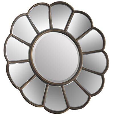 Premier Verona Wandspiegel Blumen, Metall/Glas in, Silber Premier Verona Wandspiegel Blumen, Metall/Glas in, Silber