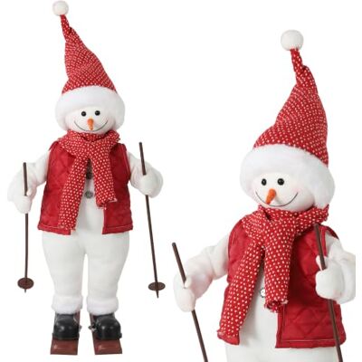 HOMCOM Skifahrer-Weihnachtsmann 65 cm mit Skiern und Skistöcken Stehende, Singende, Weihnachtsdeko Figur, Handgefertigt, Geräusch- und Berührungssensor HOMCOM Skifahrer-Weihnachtsmann 65 cm mit Skiern und Skistöcken Stehende, Singende, Weihnachtsdeko Figur, Handgefertigt, Geräusch- und Berührungssensor