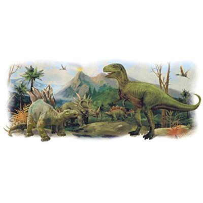 RoomMates Dinosaurier Szene Wandtattoo, Mehrfarbig RoomMates Dinosaurier Szene Wandtattoo, Mehrfarbig