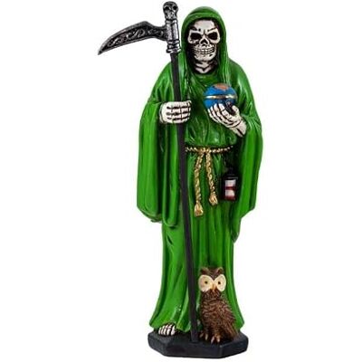 DRW Figur Heiliger Tod Grün Handbemaltes Harz 15 cm DRW Figur Heiliger Tod Grün Handbemaltes Harz 15 cm