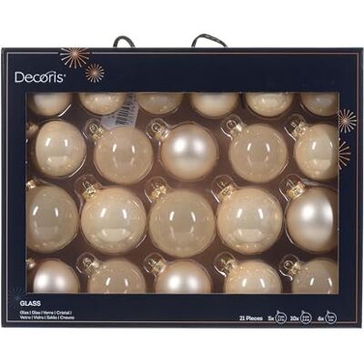 Decoris Weihnachtskugeln Glas 5-7cm 21er Set matt & glänzend & transparent Christbaumkugeln Weihnachtsbaumkugeln für Weihnachtsbaum Kerstbal Glas d7 cm parel Ass 21st I kerst Perle Decoris Weihnachtskugeln Glas 5-7cm 21er Set matt & glänzend & transparent Christbaumkugeln Weihnachtsbaumkugeln für Weihnachtsbaum Kerstbal Glas d7 cm parel Ass 21st I kerst Perle