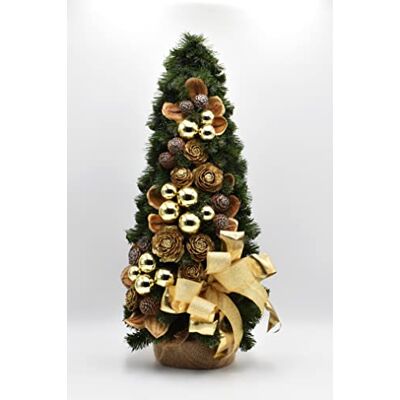Pinus Dekorierter Künstlicher Weihnachtsbaum - Klein, Elegant, 60cm Pinus Dekorierter Künstlicher Weihnachtsbaum - Klein, Elegant, 60cm