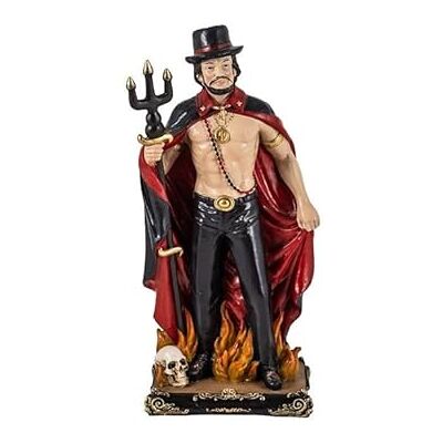 DRW Figur Exu Orisha, Botschafter, Wächter der Straßen und des Schicksals aus handbemaltem Harz, 20 cm DRW Figur Exu Orisha, Botschafter, Wächter der Straßen und des Schicksals aus handbemaltem Harz, 20 cm