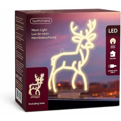 Lumineo LED Hirsch Aufsteller 26,5x18,5x6cm Weihnachtsdeko Transparent Leuchtfigur aus Plastik mit 121 LEDs Weihnachtsdeko Winterdeko Fensterdeko Tischdeko Innenbereich USB Betrieb Lumineo LED Hirsch Aufsteller 26,5x18,5x6cm Weihnachtsdeko Transparent Leuchtfigur aus Plastik mit 121 LEDs Weihnachtsdeko Winterdeko Fensterdeko Tischdeko Innenbereich USB Betrieb
