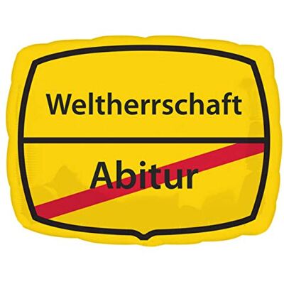 amscan 18"/Ø43cm Folienballon "Abitur Weltherrschaft amscan 18"/Ø43cm Folienballon "Abitur Weltherrschaft