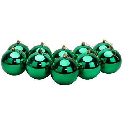 Toyland ® 10 x Weihnachtskugeln extra groß 100mm grün Toyland ® 10 x Weihnachtskugeln extra groß 100mm grün