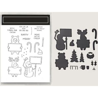 Aruieys Klarstempel & Metallstanzen Set, Weihnachten 2026 Neu Halloween, DIY Scrapbooking Basteln für Geburtstag‑ und Feiertags‑Grußkarten Aruieys Klarstempel & Metallstanzen Set, Weihnachten 2026 Neu Halloween, DIY Scrapbooking Basteln für Geburtstag‑ und Feiertags‑Grußkarten