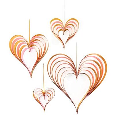 Unique ® 4 Deckenhänger Herz Girlanden Rosa Gold Deko für Hochzeit JGA Junggesellinnenabschied Geburtstag Party Feier UVM. DIY zum selber Zusammenbasteln Unique ® 4 Deckenhänger Herz Girlanden Rosa Gold Deko für Hochzeit JGA Junggesellinnenabschied Geburtstag Party Feier UVM. DIY zum selber Zusammenbasteln