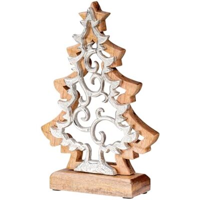 levandeo Deko Baum Aufsteller Weihnachten H25cm Holz Metall Natur Silber Tischdeko Mango Tanne Weihnachtsbaum Weihnachtsdeko levandeo Deko Baum Aufsteller Weihnachten H25cm Holz Metall Natur Silber Tischdeko Mango Tanne Weihnachtsbaum Weihnachtsdeko