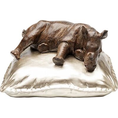 Kare Design Deko Figur Sleeping Rhino, Grau/Gold, Nashorn, Handbemalt, Unikat, Deko Objekt fürs Wohnzimmer, für Regale, Tier Design, Schlafzimmerdekoration, 21x37x32 cm (H/B/T) Kare Design Deko Figur Sleeping Rhino, Grau/Gold, Nashorn, Handbemalt, Unikat, Deko Objekt fürs Wohnzimmer, für Regale, Tier Design, Schlafzimmerdekoration, 21x37x32 cm (H/B/T)