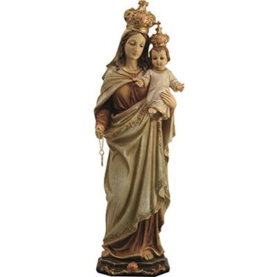 Unbekannt Heiligenfigur, Madonna mit Krone + Kind auf Arm, braun ca. 20cm Unbekannt Heiligenfigur, Madonna mit Krone + Kind auf Arm, braun ca. 20cm