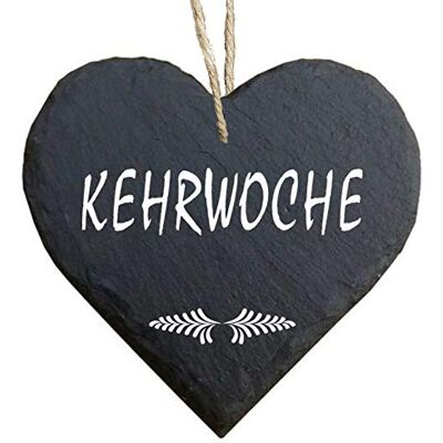 Homeyourself Herz Schieferherz Schiefer Schieferschild 10 x 10 cm Kehrwoche schwarz Dekoschild Wandschild Schild Stein Geschenk Homeyourself Herz Schieferherz Schiefer Schieferschild 10 x 10 cm Kehrwoche schwarz Dekoschild Wandschild Schild Stein Geschenk