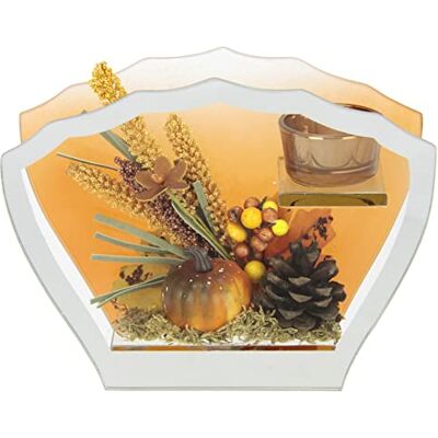 I.GE.A. - Mit Teelichtkerze - 20x15 cm - orange - Decorative object I.GE.A. - Mit Teelichtkerze - 20x15 cm - orange - Decorative object