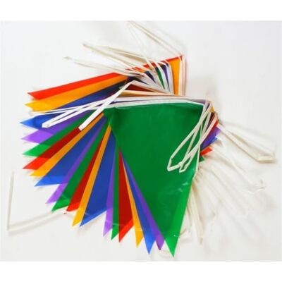 Unbekannt Fahnen Girlande Plastik 10m mit 20 Fähnchen Unbekannt Fahnen Girlande Plastik 10m mit 20 Fähnchen