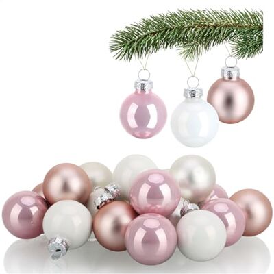 com-four ® 20x Mini-Christbaumkugeln aus Glas, kleine Weihnachtskugeln Baumschmuck für den Weihnachtsbaum Ø 3 cm com-four ® 20x Mini-Christbaumkugeln aus Glas, kleine Weihnachtskugeln Baumschmuck für den Weihnachtsbaum Ø 3 cm