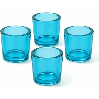 Creativery Teelichtgläser 6,5 x 6 cm aus dickwandigem Glas 4er Set runde Teelichthalter für Teelichter bis 38 mm Kerzengläser für kleine Kerzen & Votivkerzen bis Ø 4 cm Windlichter Türkis Creativery Teelichtgläser 6,5 x 6 cm aus dickwandigem Glas 4er Set runde Teelichthalter für Teelichter bis 38 mm Kerzengläser für kleine Kerzen & Votivkerzen bis Ø 4 cm Windlichter Türkis