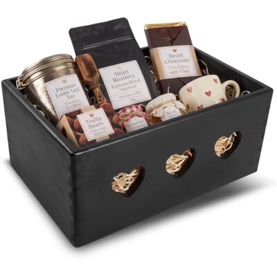 Creative Große Deko Holzkiste Geschenk Obstkiste Schwarz 30x20x13 cm (+/-1cm) Holz Korb mit Herzen ohne Deckel Holzbox Kiste Für Dokumente Wertsachen Spielzeuge Werkzeuge Creative Große Deko Holzkiste Geschenk Obstkiste Schwarz 30x20x13 cm (+/-1cm) Holz Korb mit Herzen ohne Deckel Holzbox Kiste Für Dokumente Wertsachen Spielzeuge Werkzeuge
